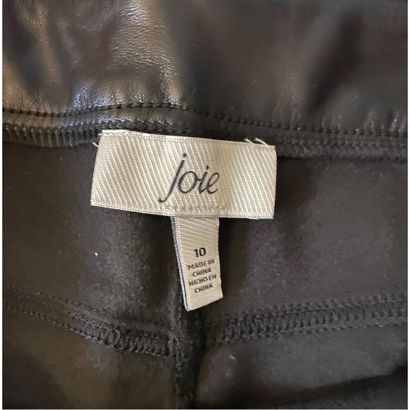 Joie Black Straight Leg Vegan Faux Leather Pants Size 10 NWT - Picture 8 of 13
